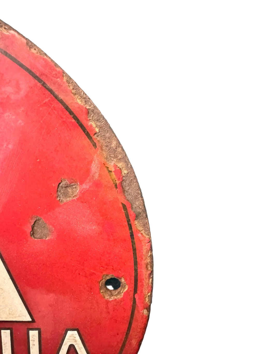 Rare and Original 1952 Enamel Mille Migila Road Sign from the 1952 event in Italy