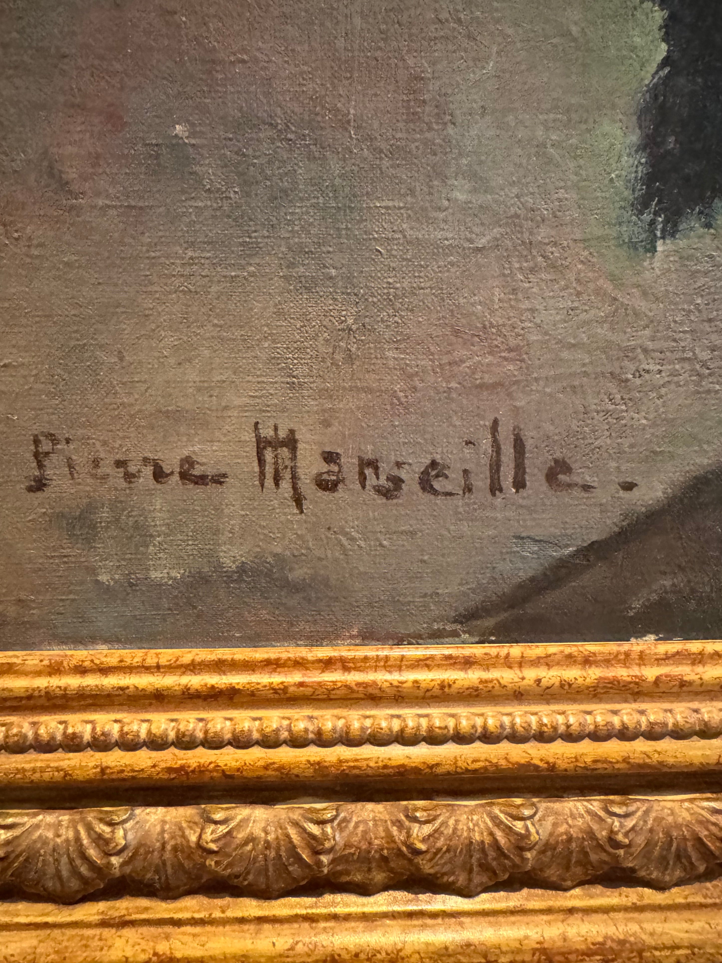 Pierre Marseille 1896-1976 Femme Nue Avec de la Fourrure Noire