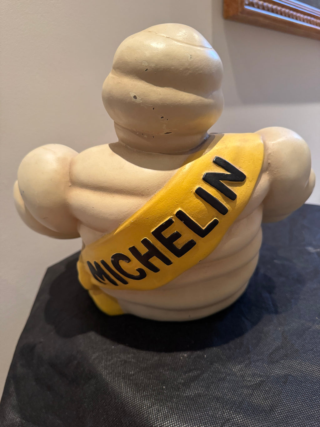 Rare and Early Seated Michelin Advertising Bibendum with Bow c. 1940s