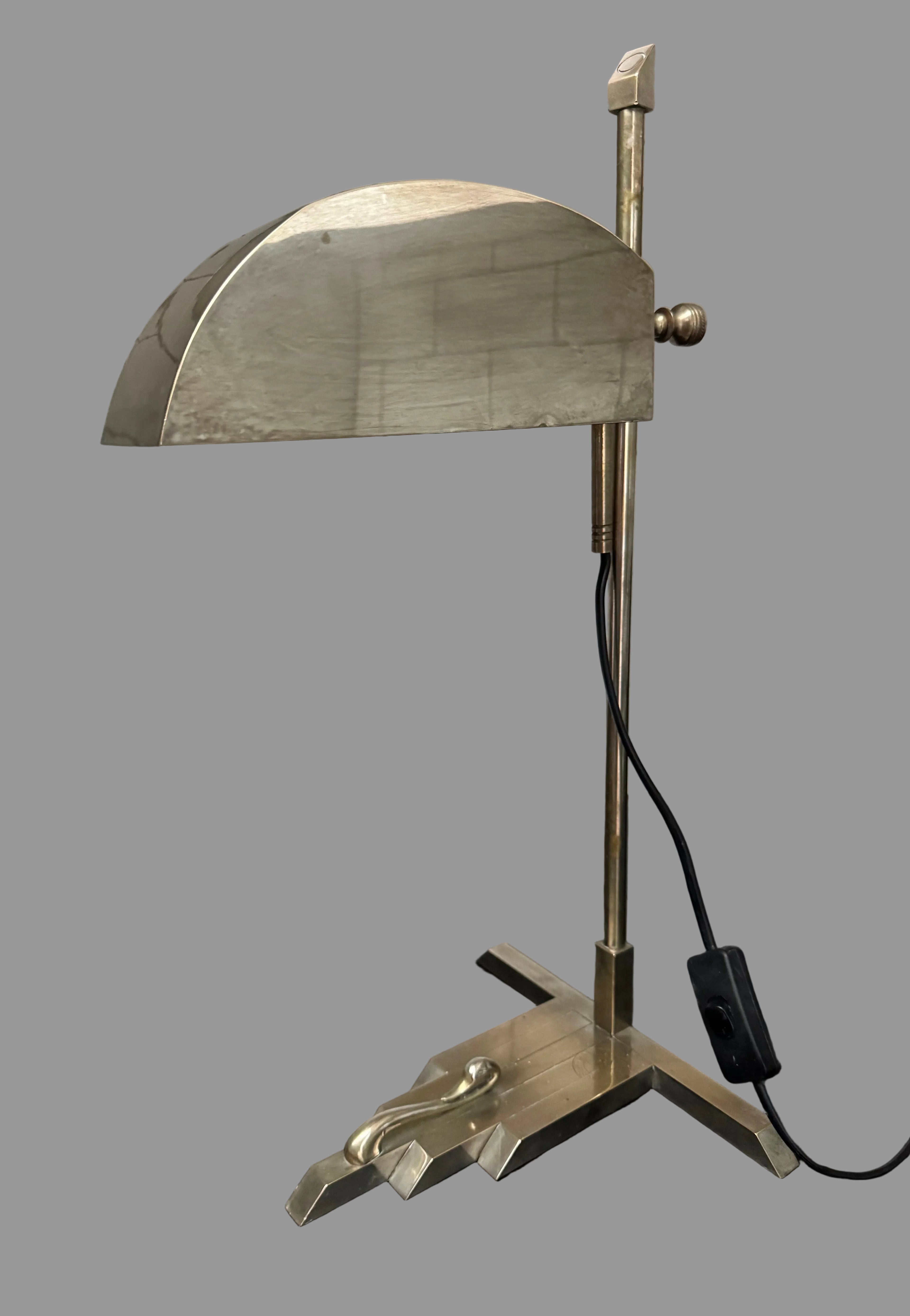 Rare Marcel Breuer Art Deco Desk Lamp with Swan