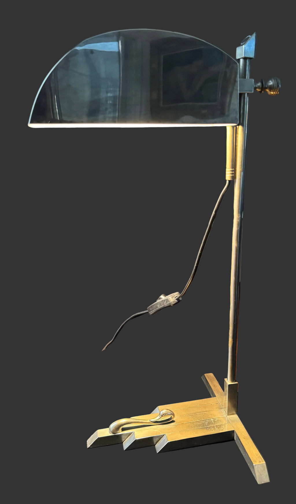 Rare Marcel Breuer Art Deco Desk Lamp with Swan